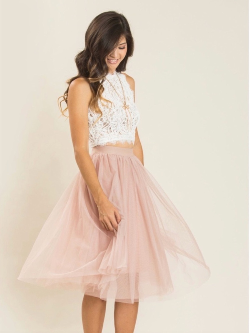 Haute Monde Pink TULLE SKIRT Sz Medium